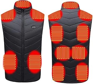 Heated Vest Men Women Winter Heated Vest With 11 Heating Areas 3 Temperature Levels Winter Jacket USB Electric Heated Vest Washable Heatable Winter Vest For Winter Outdoor Camping Warmth
