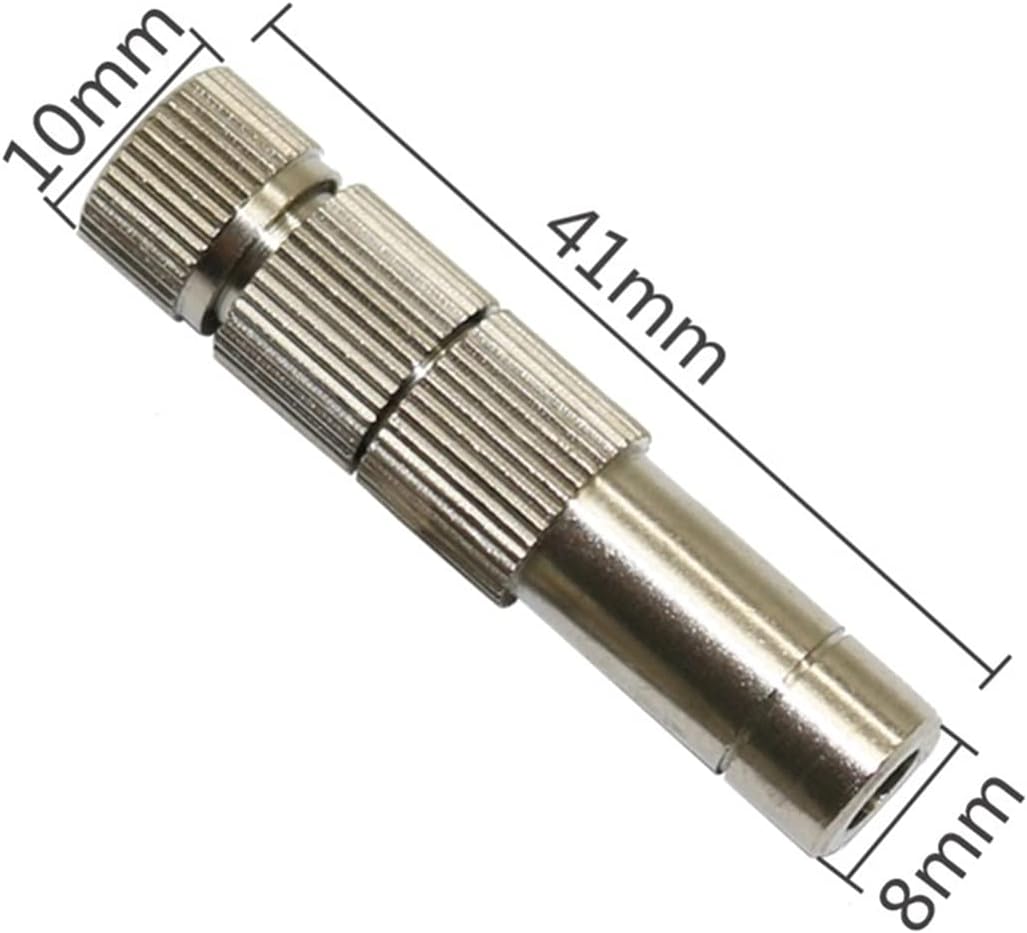 Irrigation Misting Nozzles,0.2-0.6mm Copper Sprayer with Filter 8mm Slip Lock Quick-Connect Nozzles Greenhouse Cooling Misting Nozzles 30 PCs (Color:0.3 mm Mist) (Color : 0.4 Mm Mist) ( Color : 0.4 Mm