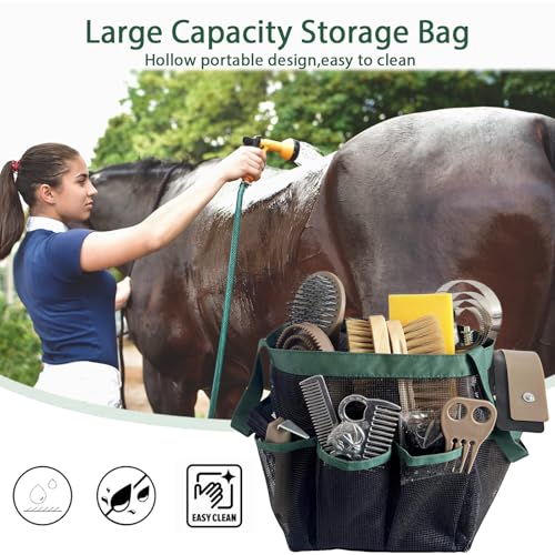 TERPUP Horse Grooming Kit 13 Piece, Horse Brushes for Grooming Supplies Set with Organizer Bag, Horse Braiding Kit, Horse Brush & Curry Comb for Effective Grooming, Gift for Horse Riders Beginners - Thumbnail 2