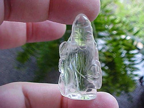 Y8107 Gemqz Clear Quartz Carved Buddha Cute !!!!