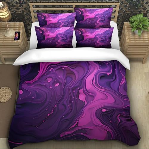Housse de couette microfibre super douce 220x240cm à motifs géométrie moderne - 5