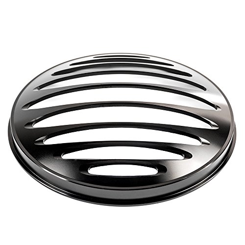 Griglia coprifaro anteriore da moto, nera, 17,8