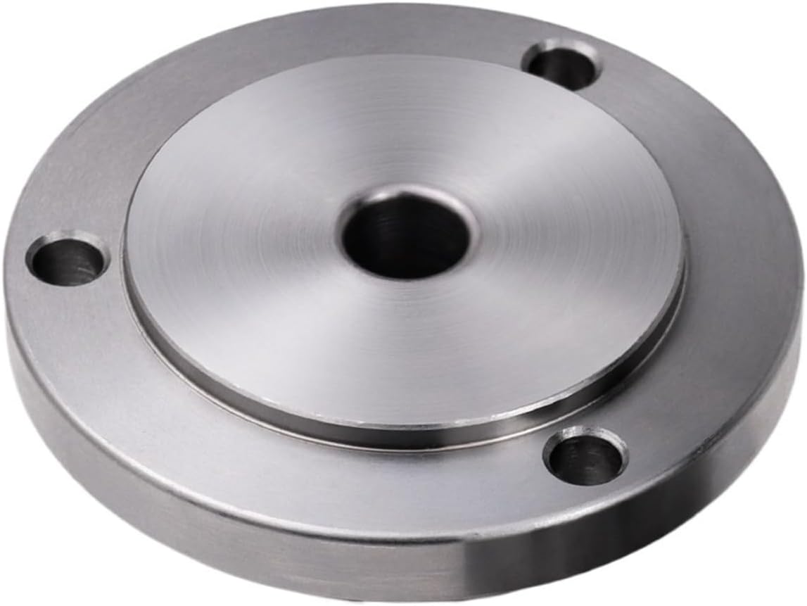 1pc High Manganese Steel Spindle Thread Chuck Flange Back Plate Adapter - Lathe Faceplate with Storage Box(80-hole12)