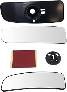 TRQ Driver & Passenger Side Lower Towing Mirror Glass with Backing Plate