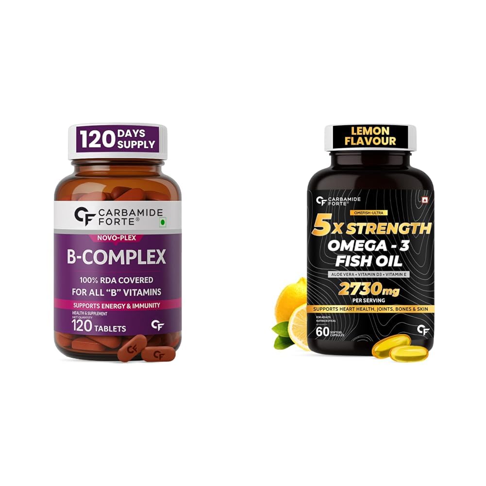 Carbamide Forte Vitamin B-Complex Tablets - 100% RDA for B Vitamins with B1, B2, B3, B5, B6, B9 & Vitamin B12 | Vitamin B Complex Supplements for Women & Men - 120 Vegetarian Tablets & 5X Strength-image-17