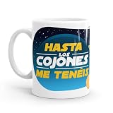 Puterful - Taza Friki con frase Hasta los cojones - Tazas originales para café - Resistente al microondas y lavavajillas