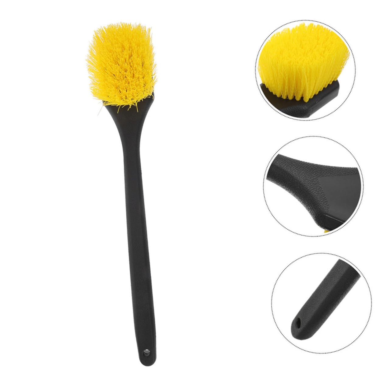 Zerodeko 2pezzi Spazzola per Pulizia Cerchi Auto Manico Setole Resistenti Kit Pulizia Ruote Pneumatici per Detailing Auto e Rimozione Sporco