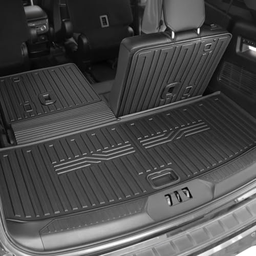 Image of Floor Mats for Ford Explorer 6-Seater 2020-2026, All Weather Floor Mats Trunk Cargo Liner with Backrest Protectors Accessories, Full Coverage Set