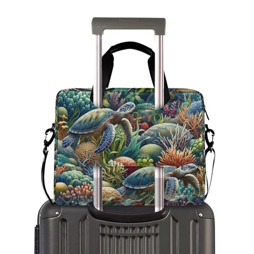 Funda para portátil ALAZA con diseño de tortuga marina, 13-15.6 pulg miniatura 4