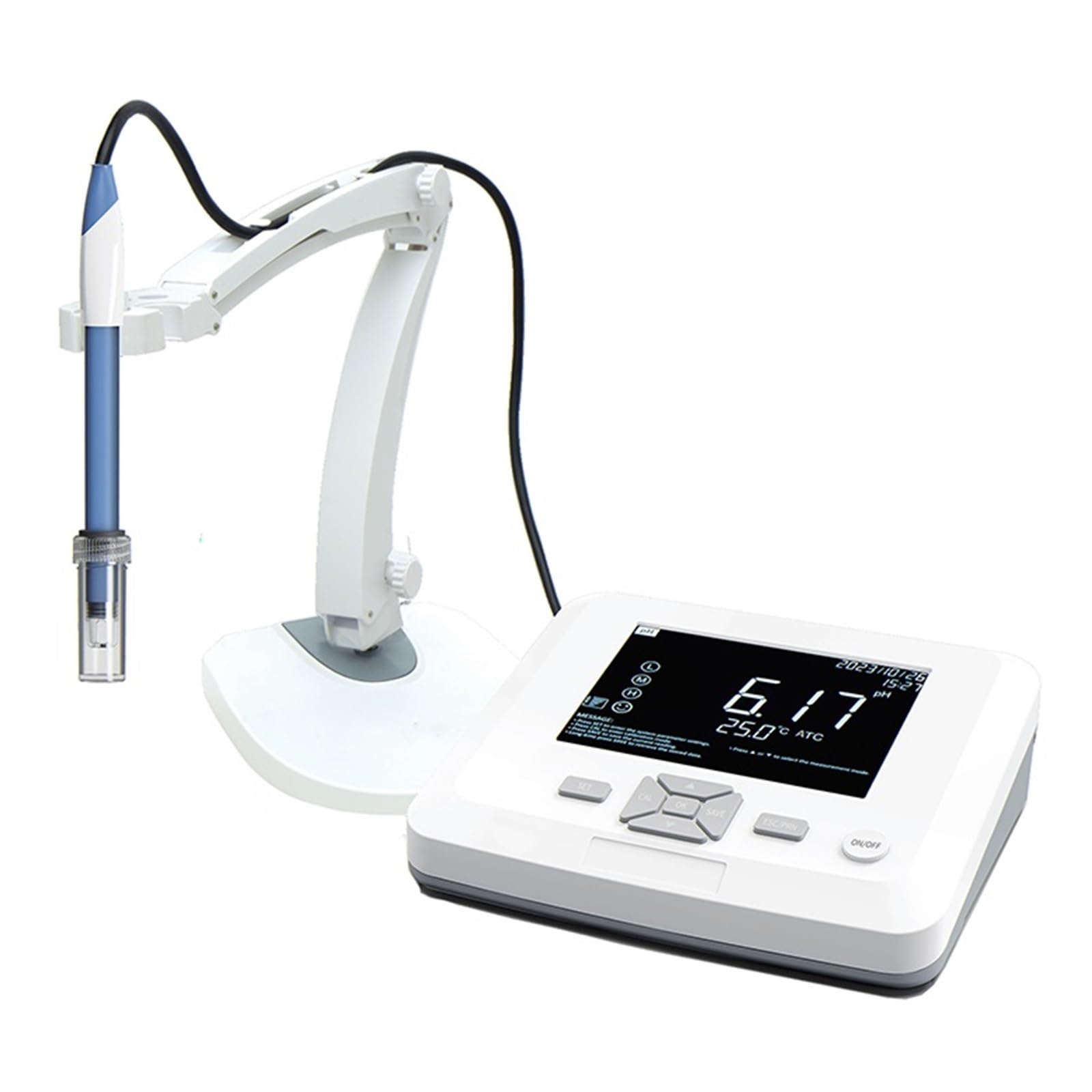 Misuratore di qualità Del'acqua da Laboratorio Digitale 8 in 1 PH/ORP/TDS/EC/Temp/Sal/RES/DO Ad Alta Precisione Tavolo Rilevamento Rapido E Preciso