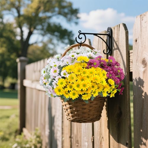 Artificial Mums Flowers for Outdoors, Fake Plants for Outside Decor - image 7