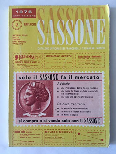 Catalogo sassone 1976 n 5 antichi stati italia trieste san marino vaticano catalogo ufficiale dei francobolli italiani nel mondo