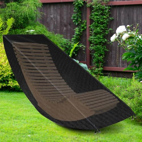 Funda Para Sillones Lounge plateada, protección solar para jardín y piscina. 4