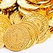 Vonokee 120 Pieces Plastic Gold Coins, Pirate Coins Bulks for Halloween,St.Patrick's Day Treasure Hunts, Chests, Cauldrons Decorations & Party Favors