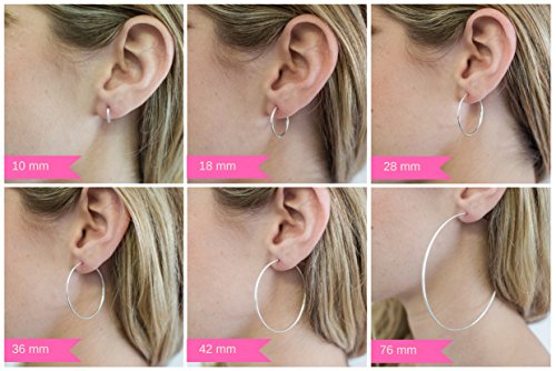 Medium 14K Rose Gold Oval Hoop Earrings, 1.2 In (31Mm) (2Mm Tube) #TOP5