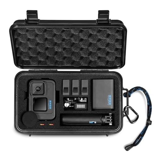 Lekufee Travel Waterproof Hard Case for Gopro Hero 13/12 / 11/10 / 9, Hero 4K, LIT Hero, Media Mod, and Other Accessories(Case & Bag Only)