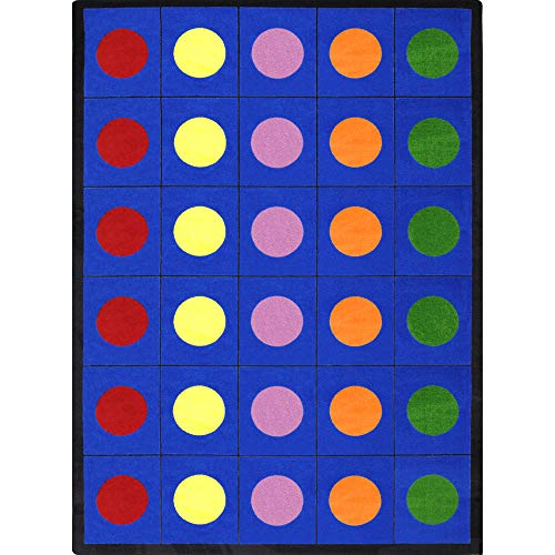 Joy Carpets Lots Of Dots Area Rug In Color Multi, 7'8" X 10'9" #TOP6