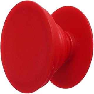 G-Power Plastic Self Adhesive Phone Grip & Stand, Collapsible Design, Swappable Top, Strong Hold for iPhone & Android Smartphones – Red