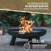 Finnwerk HARRI Feuerschale 60 cm - Massive und Dekorative Schwarze Feuerstelle - Kleine Feuerschalen für den Garten - Schlicht und Schick - Feuerschalen Deckel und Zubehör separat erhältlich