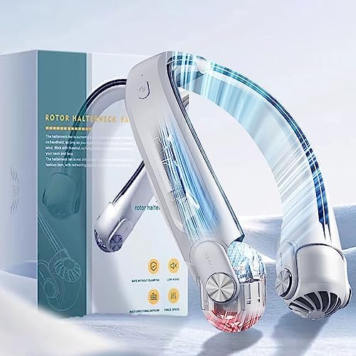 Neck fan, rotatable hanging neck fan, neck air conditioner tilting precise cooling, portable neck fan, rechargeable high wind power neck fan, outdoor kitchen cooling personal fan