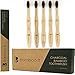 BAMBOO IT - Natural Biodegradable Bamboo Toothbrushes (5 Pack), Soft, BPA Free, Charcoal Bristles, Eco Friendly - 100% Organic and Vegan Safe for Adults