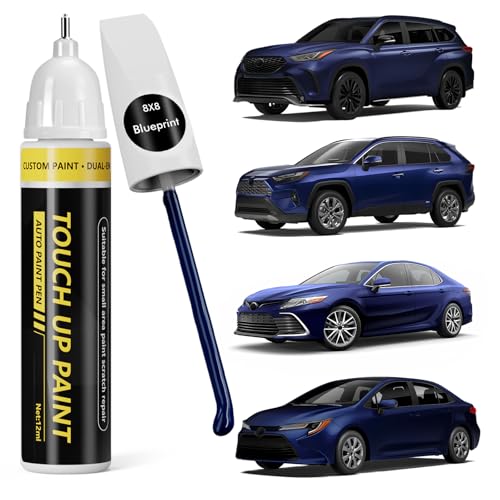Pholeon ((8X8) Blueprint) Touch Up Paint for Toyota, Car Paint Scratch Repair Kit, 2 in 1 Premium Scratch Remover Pen with Exact Color-Matched