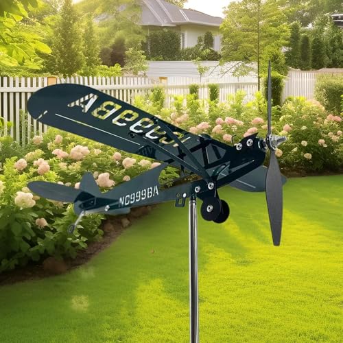 Molinete de viento con forma de avión para revivir un jardín aburrido 4