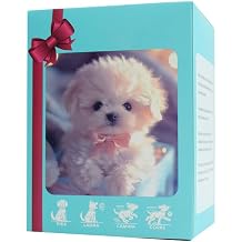 Robot Puppy Plush, Doll, My Robot Puppy, Realistic, Cute, Gift for Kids 2nd Generation Bow White