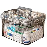 【Verrouillage de la rotation à 360 degrés】 l'organisateur de la boîte médicale est conçu avec un verrou, une main anti-pincement, une rotation à 360 degrés pour une ouverture facile que vous pouvez utiliser d'une seule main.