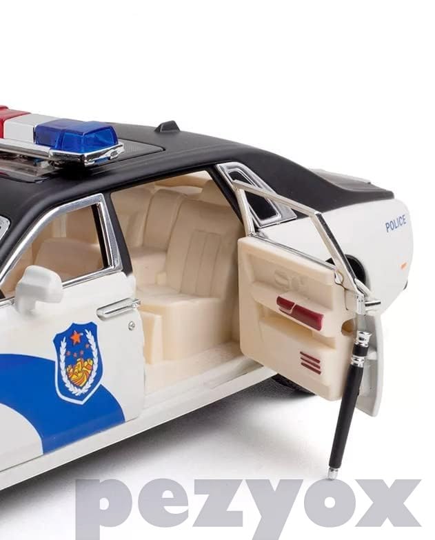 Image of 1 /24 Scale Wheels Diecast Rolls Royce Phantom Police Metal Model Pull Back Alloy Toys with Light and Sound Collection (White)