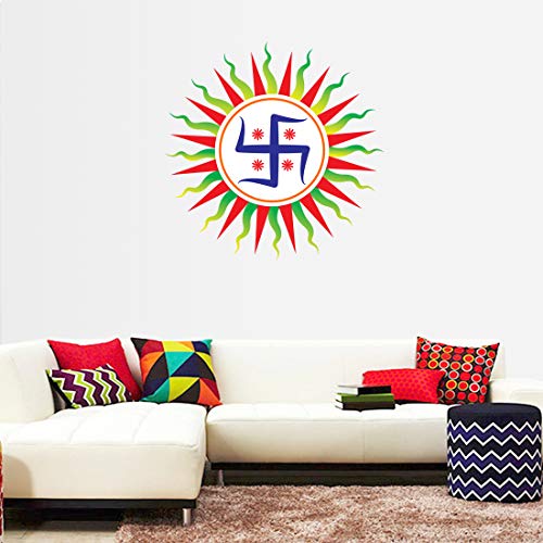 Image of Rangoli Vinyl Wall Sticker Self-Adhesive Wall Decor for Home, Office, Bedroom, and Living Room Decor Easy to Apply & Peel. Parent 5, Design-20