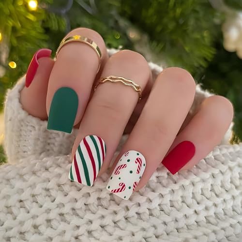 Faux ongles rouges amande 30pcs acrylique brillant ovale