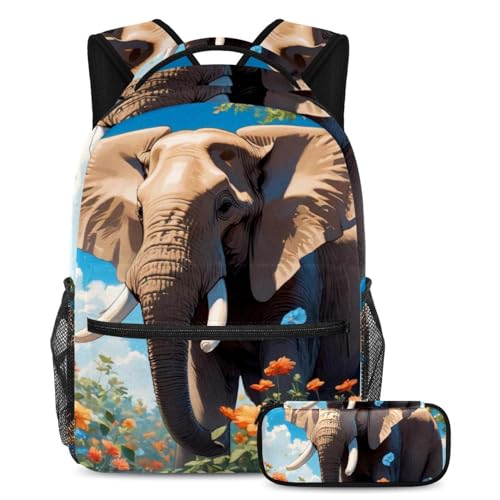 Sac d'école éléphant idéal pour les cours, les sorties de loisirs et les voyages