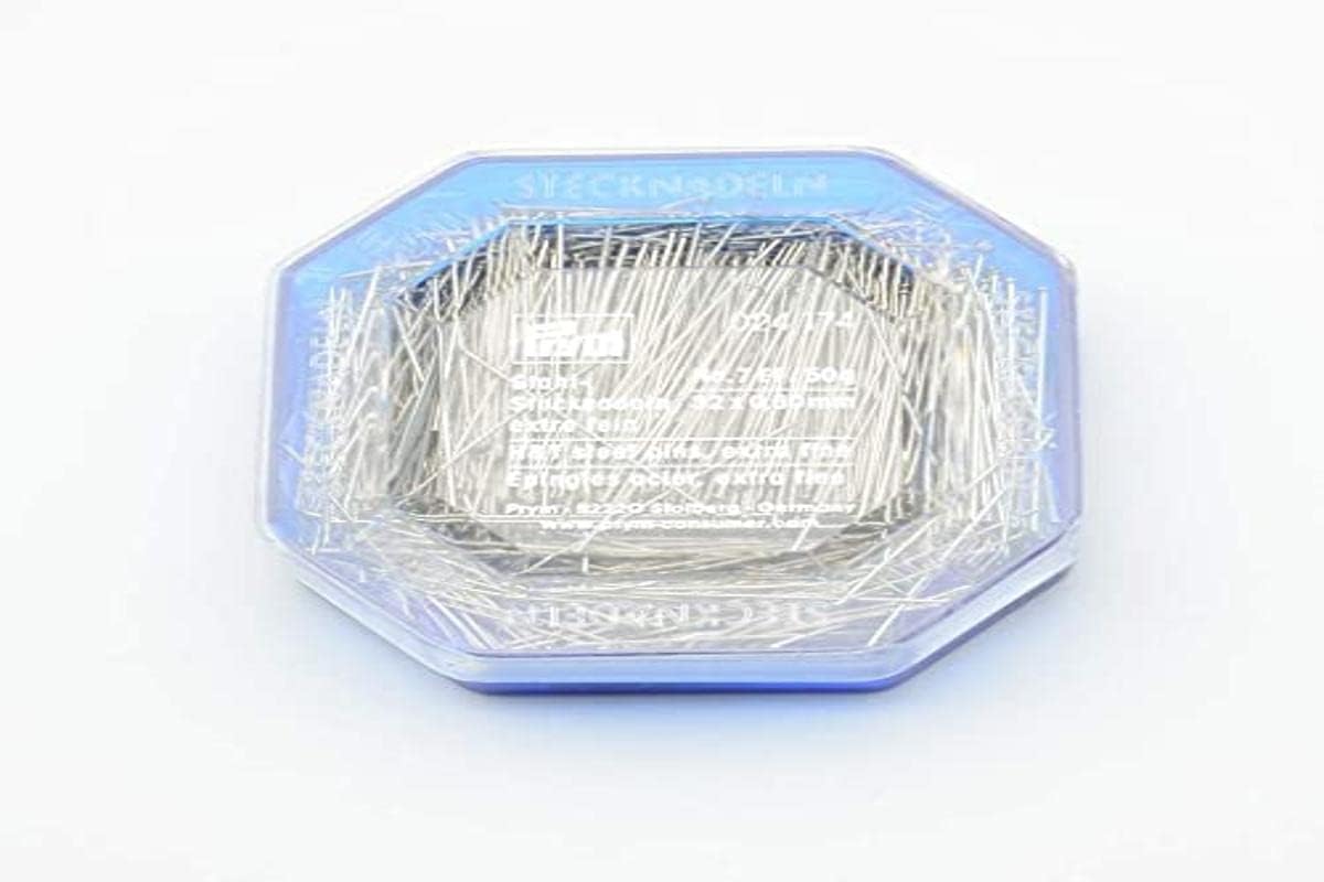 Prym 024158 Straight Pins 6 EF 0.60 x 30 mm Silver Colour 500 Gram Box, Steel, Silberfarbig, 10x8x5 cm