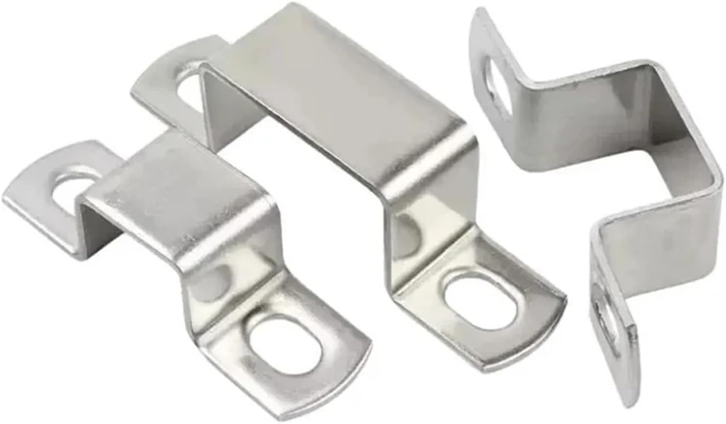 tube clamp,cable clamps, Thickened Square Rectangle M-Shaped U-Shaped 304 Stainless Steel Horseback Tube Saddle Clip Buckle(60 x 30)(50x25)