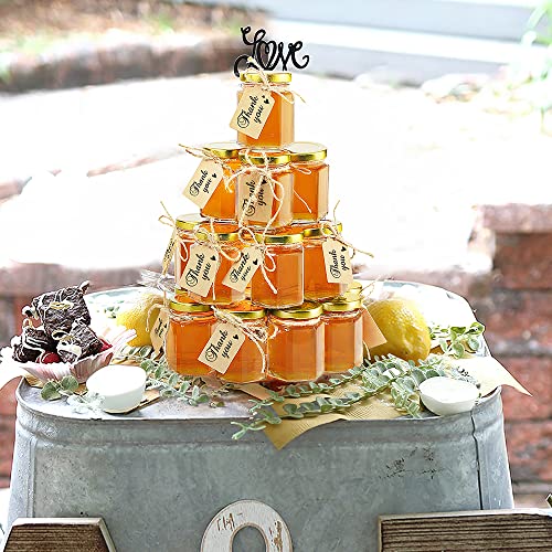 40 Pack Small Glass Honey Jars With Lids For Wedding Favor, Baby Showers, 3 Oz Airtight Glass Canning Jars With Lids, Hexagonal Glass Jars For Spice, Candy, Jam, Waterproof Stickers #TOP6