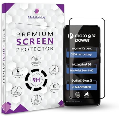Image of Premium Tempered Glass Screen Protector Guard For Motorola G37 Power 5G (6.67 Inch, Pack of 1) | Edge to Edge Coverage With Easy to installation kit