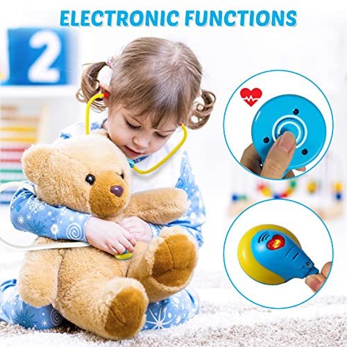 Toy Doctor Kit For Kids: 27Pcs Pretend Play Medical Doctor Playset With Carrying Case Electronic Stethoscope - Role Play Educational Doctor Play Set For Toddler Boys Girls Ages 3 4 5 6 #TOP2