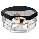 Dog Playpen Cover Octagonal Dog Pen Cover Sun Proof Top Crate Breathable Playpen Fits All 24