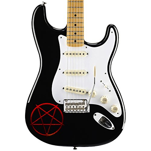 Pentagram Red Symbol Guitar Instrument Pickguard Sticker - 4