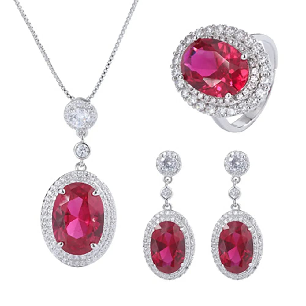 Parure rubis et diamant élégante pour mariage chic - 6