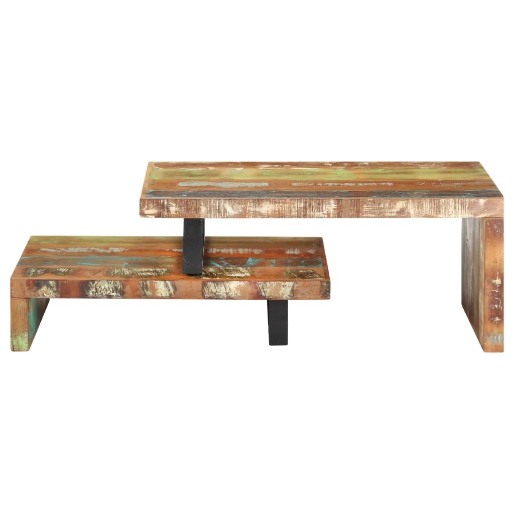 Set di 2 tavolini da salotto in legno massiccio, 90 x 50 cm
