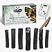 Rinko France| Binchotan de Bambou 7 Bâton de Charbon Actif de Bambou Bio pour Purification d'eau 100% Efficace et Eco-Responsable Anti Mauvais Gout et avec Pince élégante en Bambou et E-book Offert