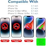 Mothca Matte Privacy Screen Protector for iPhone 17e/ iPhone 16e/ iPhone 13 Pro/iPhone 13/ iPhone 14, Full Coverage Anti-Spy Anti-Glare Anti-Fingerprint, Matte Tempered Glass Film (1 Pack, 6.1 inch)