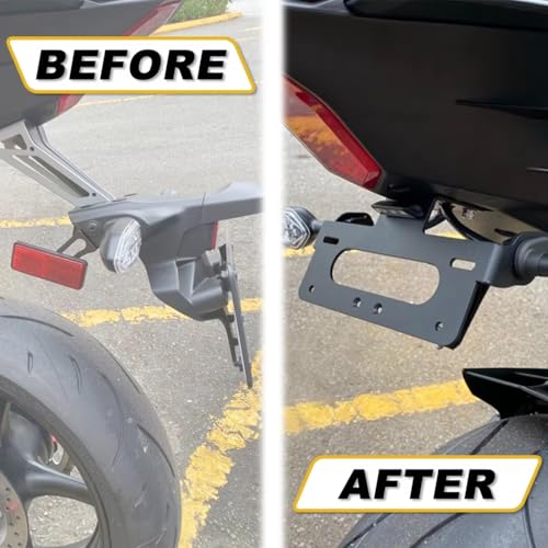 Support plaque immatriculation moto YZF-R6 kit elimination arriere - 4