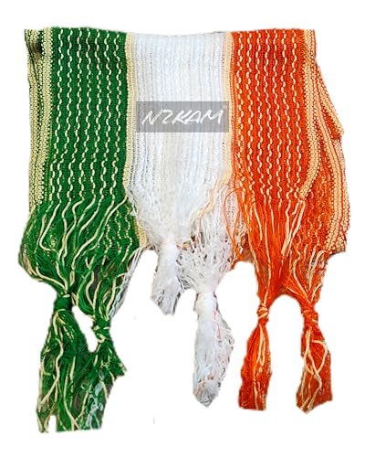 Image of Men /Boys Tiranga /Flag /Tricolor Dupatta /Stole With Tassels (Free Size)