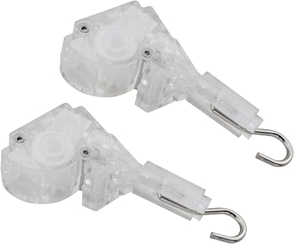 2PCS Blind Wand Tilt Control Wand Tilter, Mini Blind Head Rail Tilt Mechanism Replacement with D Shaped Gear Tilt Mechanism Hook Connection
