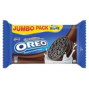 Cadbury Oreo Chocolate flavour Cookie Sandwich Cream Biscuit Jumbo pack 481.25g, pack of 5 x 96.25g/ 500g, pack of 5 x…
