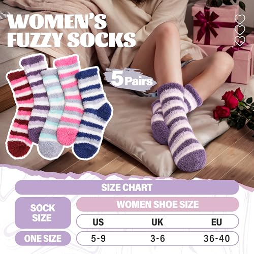 Image of Anlisim Fuzzy Socks for Women, Soft Comfy Cozy Fluffy Thick Winter Warm Fleece Slipper Socks