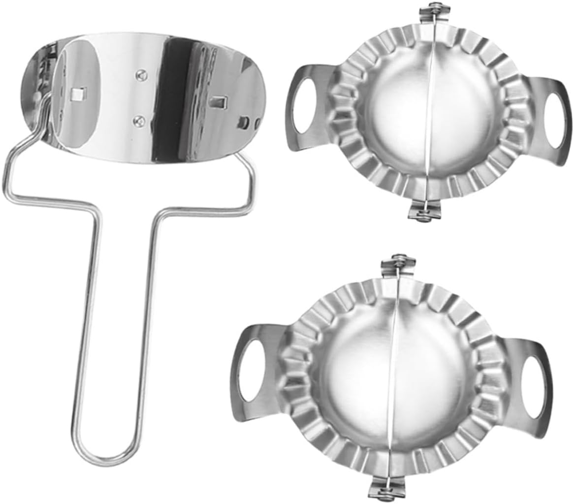 1set Stainless Steel Dumpling Maker Dumpling Cutters for Includes Large and Small Molds for Ravioli Empanadas and Pierogi